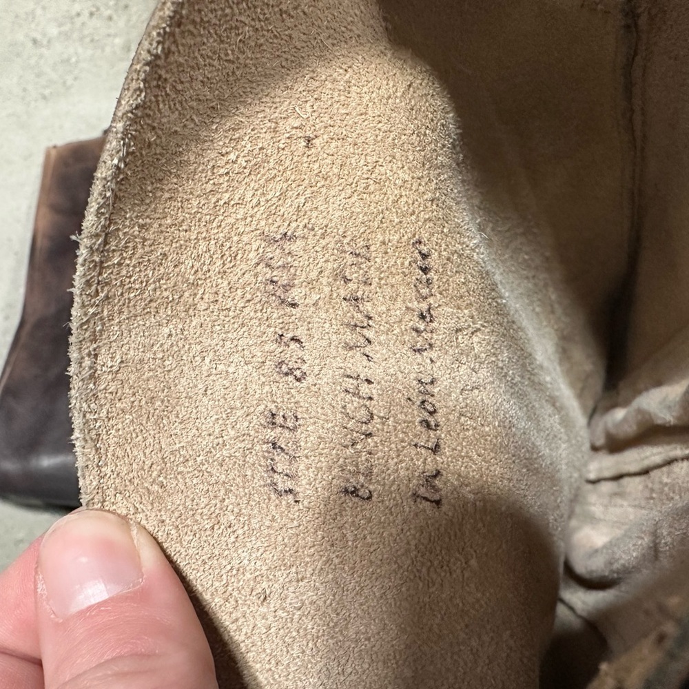 BED STU Cobbler Series Distressed Leather Tall Boot Double Zip Brown Size 8.5 - Picture 5 of 7